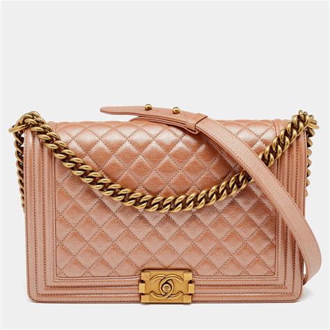 chanel iridescent beige bag